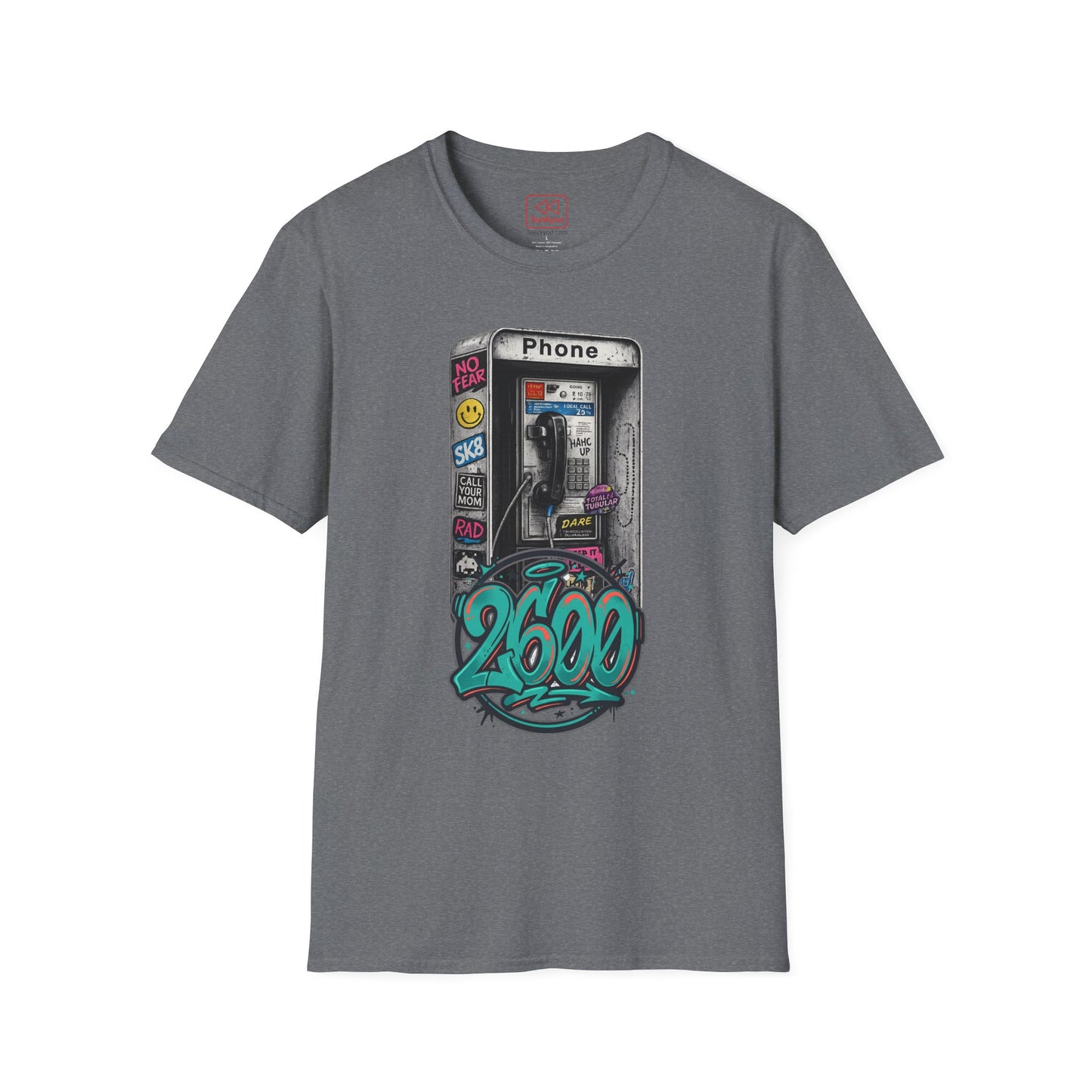 Old School Hacker Tee — "2600" Street Art Vintage Pay Phone T-Shirt