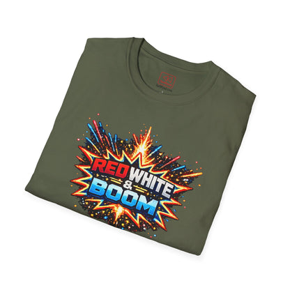 'Red White & Boom' T-Shirt — 4th of July Firework Graphic Tee