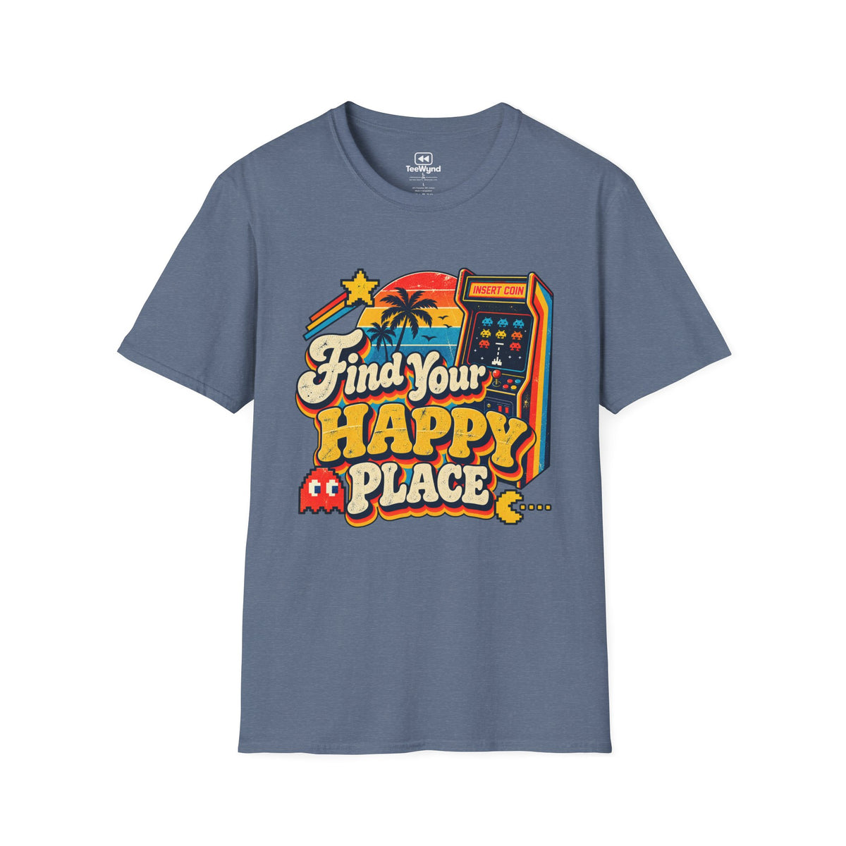 Retro Arcade “Find Your Happy Place” T-Shirt