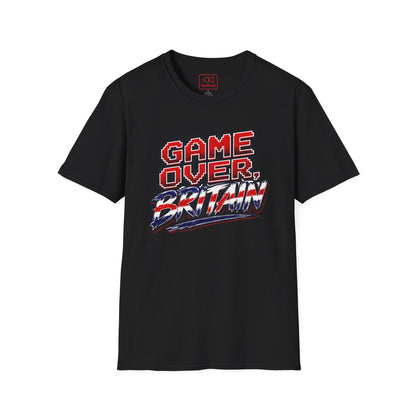 Game Over Britain T-Shirt — Retro Pixel Union Jack Graphic Tee