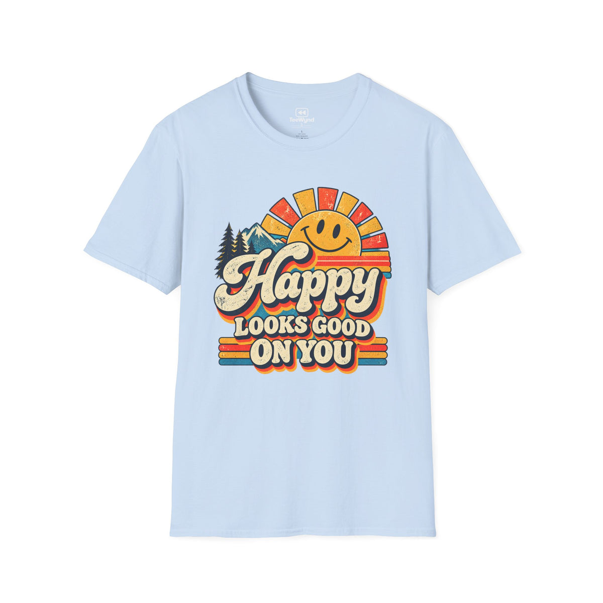 Happy Looks Good On You T-Shirt – Vintage Sunshine Positive Graphic Tee