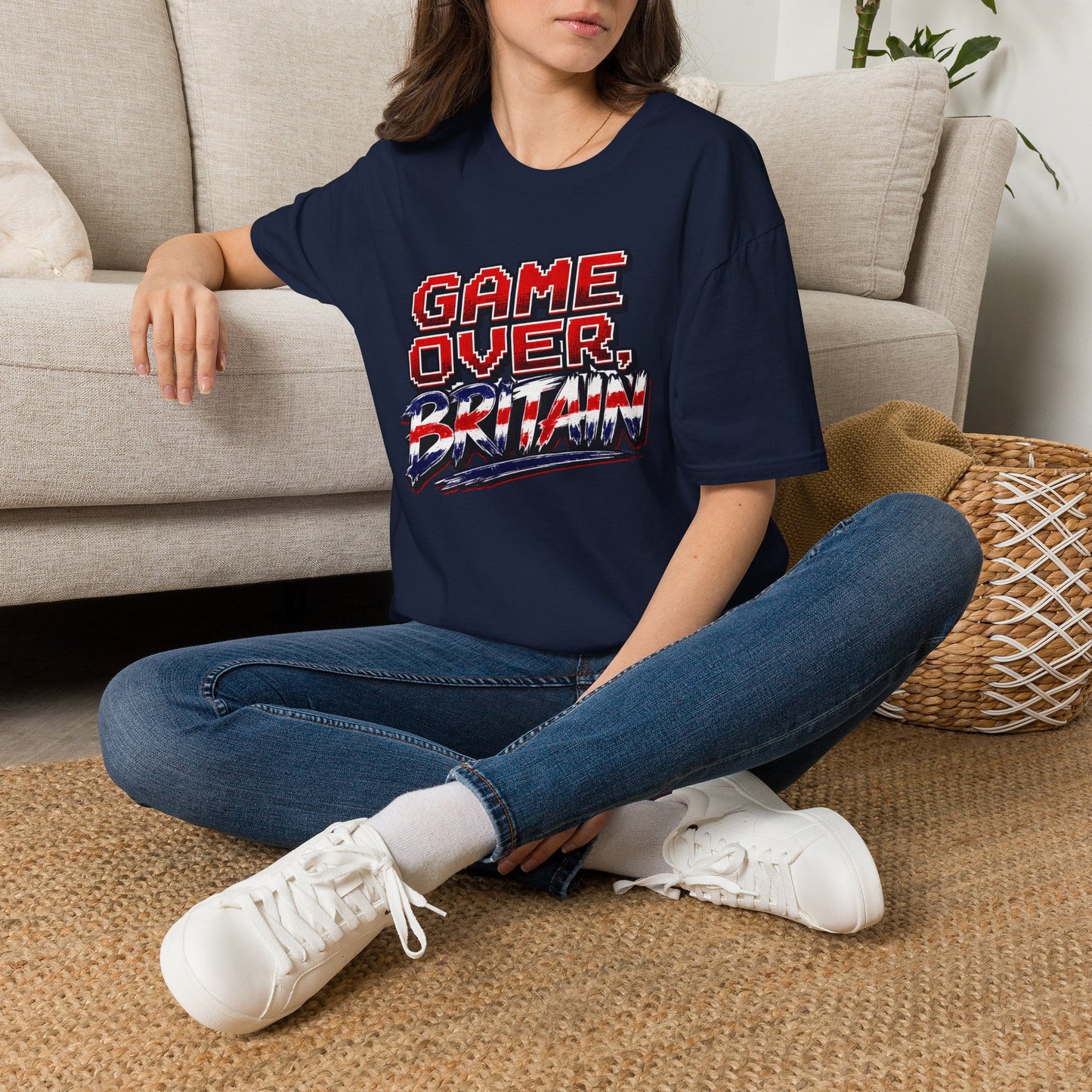 Game Over Britain T-Shirt — Retro Pixel Union Jack Graphic Tee