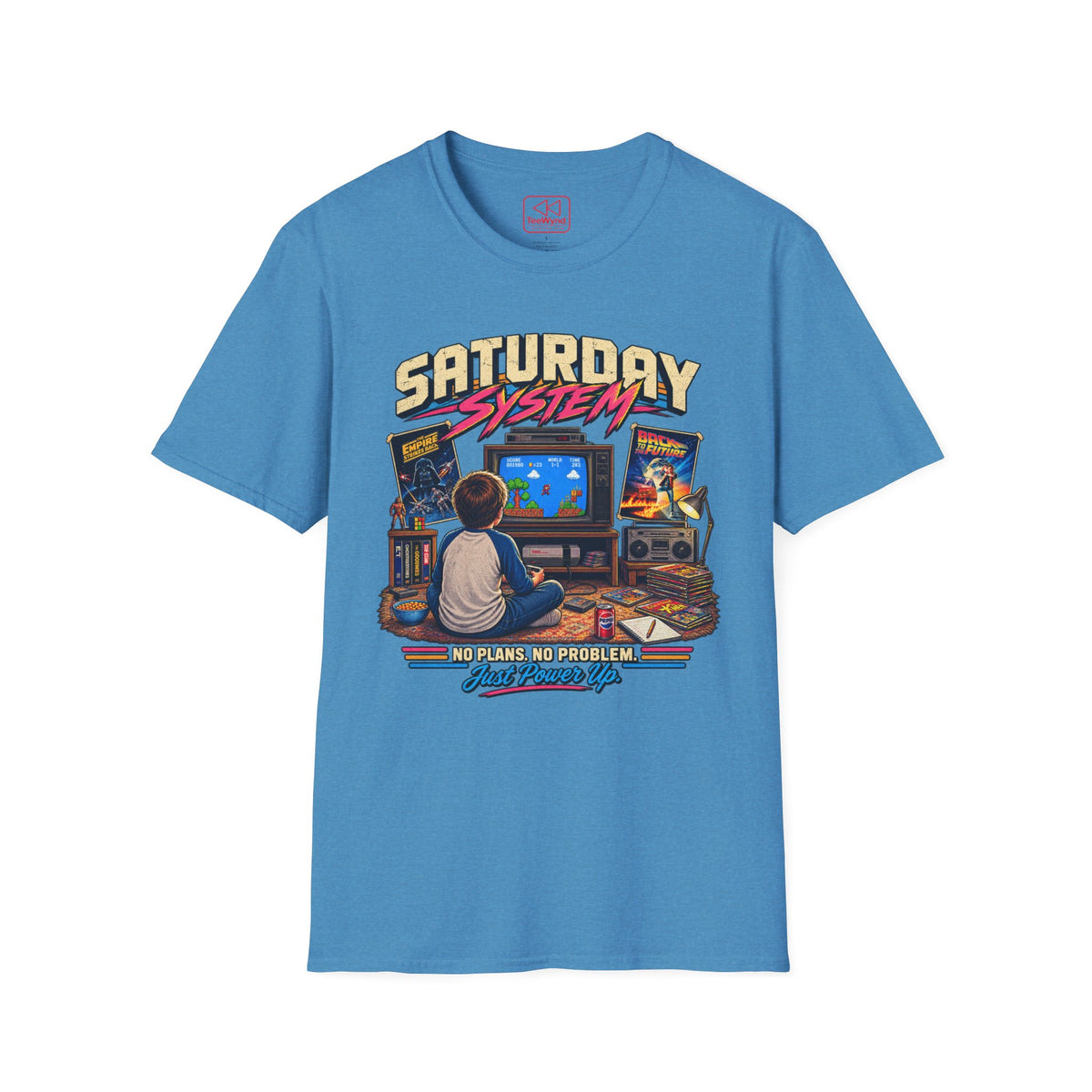 Saturday System: No Plans No Problem - Retro Gaming T-Shirt