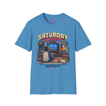 Saturday System: No Plans No Problem - Retro Gaming T-Shirt