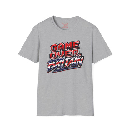 Game Over Britain T-Shirt — Retro Pixel Union Jack Graphic Tee