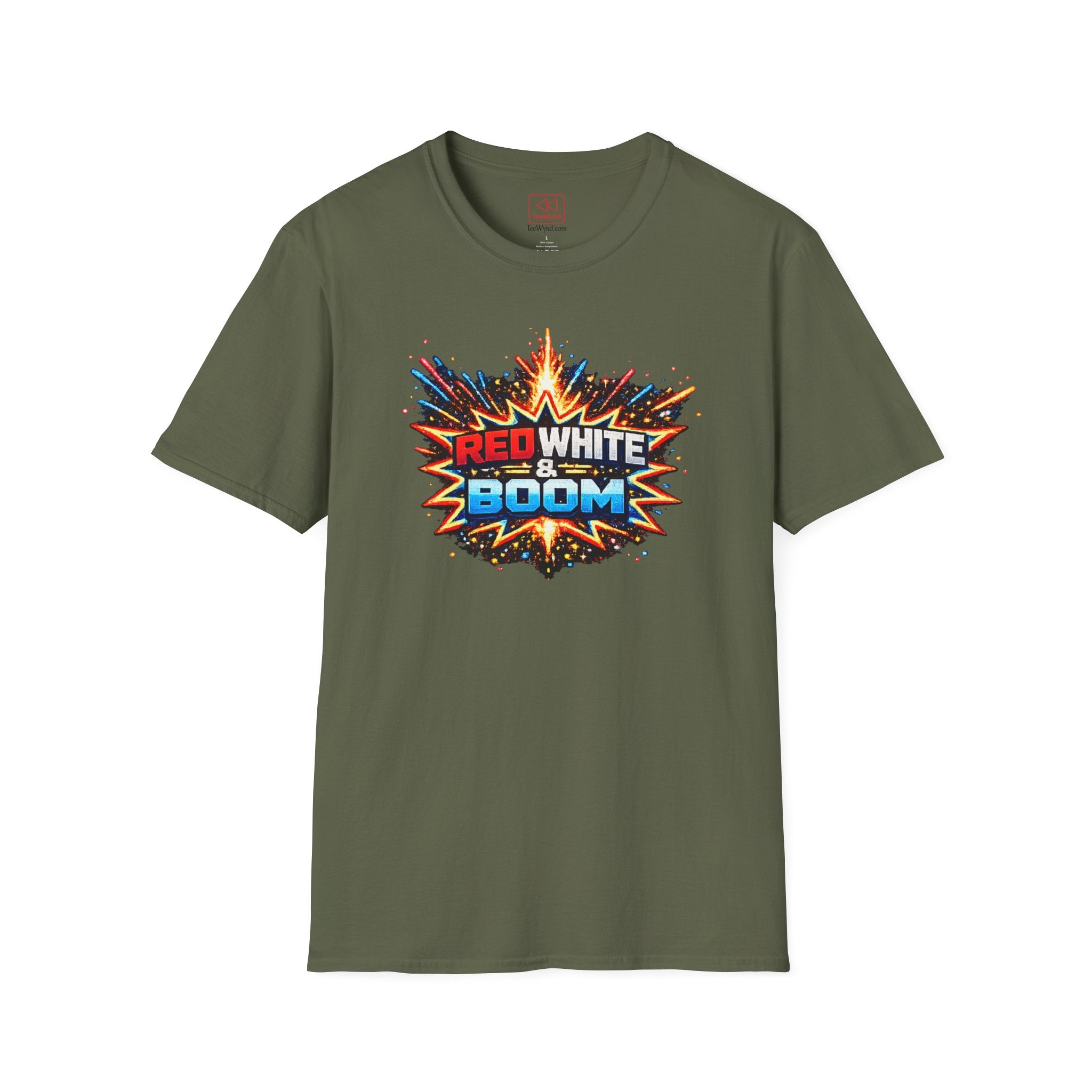 'Red White & Boom' T-Shirt — 4th of July Firework Graphic Tee