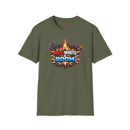 'Red White & Boom' T-Shirt — 4th of July Firework Graphic Tee