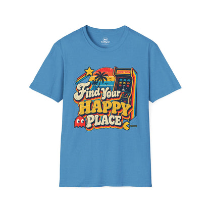 Retro Arcade “Find Your Happy Place” T-Shirt