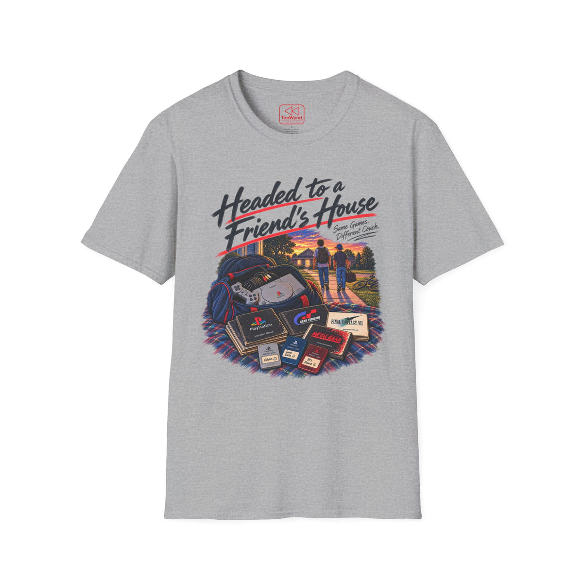 Headed to a Friend's House - Vintage Gaming Tee