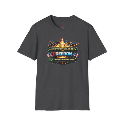 Freedom Achievement T‑Shirt — "Achievement Unlocked: Freedom — 250 Years Completed" Patriotic Tee