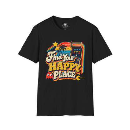 Retro Arcade “Find Your Happy Place” T-Shirt