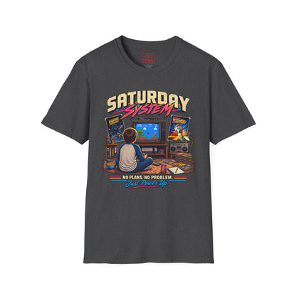Saturday System: No Plans No Problem - Retro Gaming T-Shirt