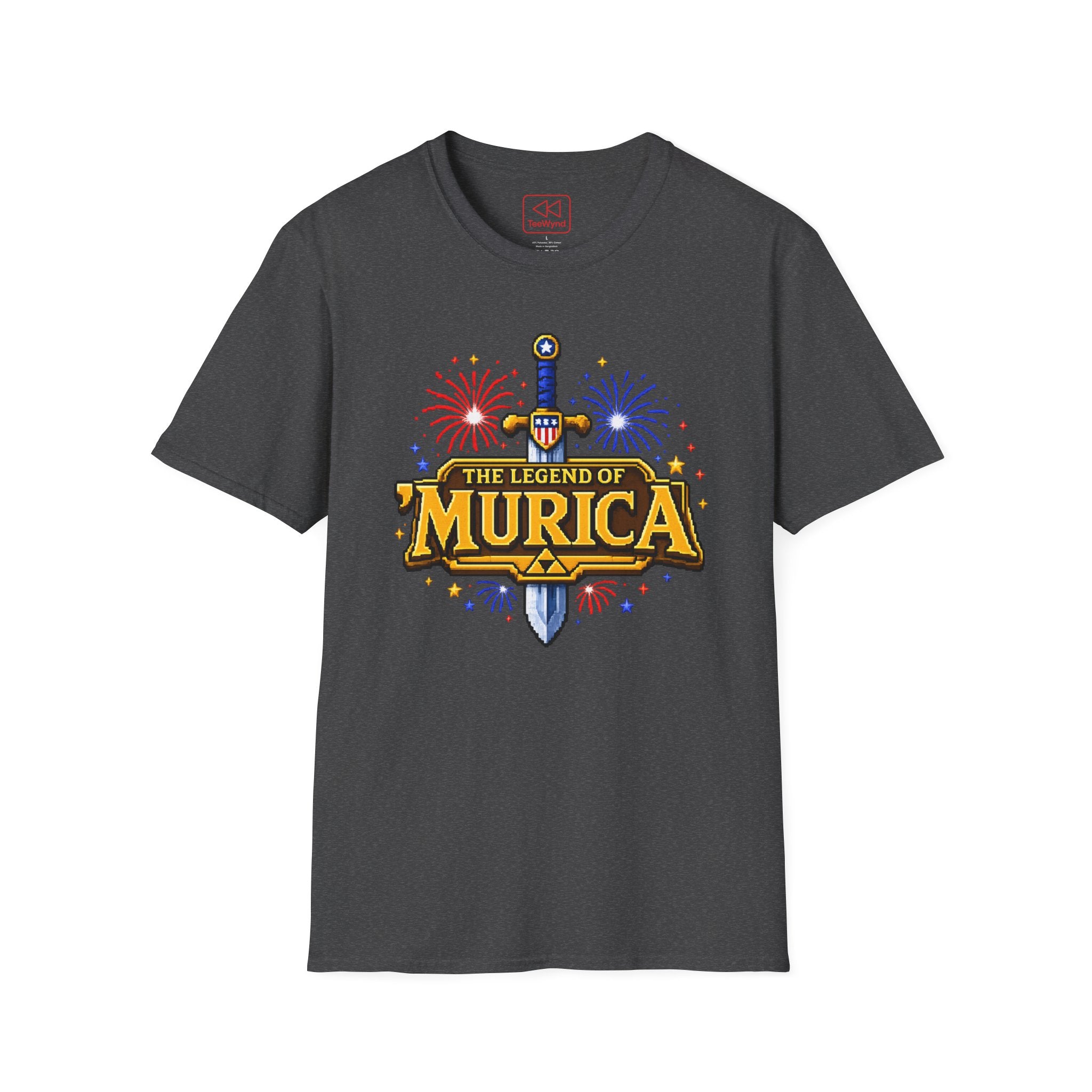 The Legend of 'Murica T‑Shirt — Patriotic Sword & Fireworks Tee