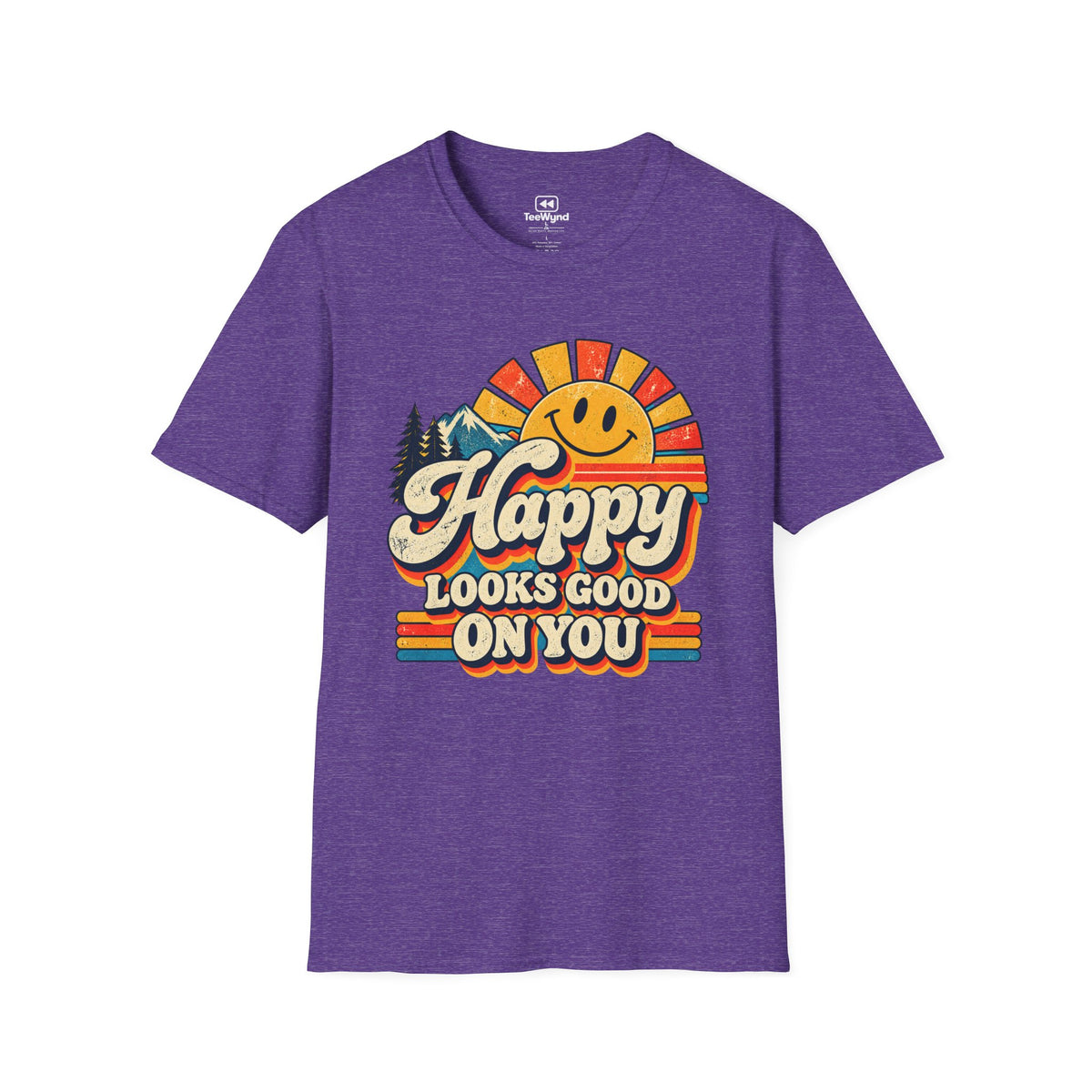 Happy Looks Good On You T-Shirt – Vintage Sunshine Positive Graphic Tee