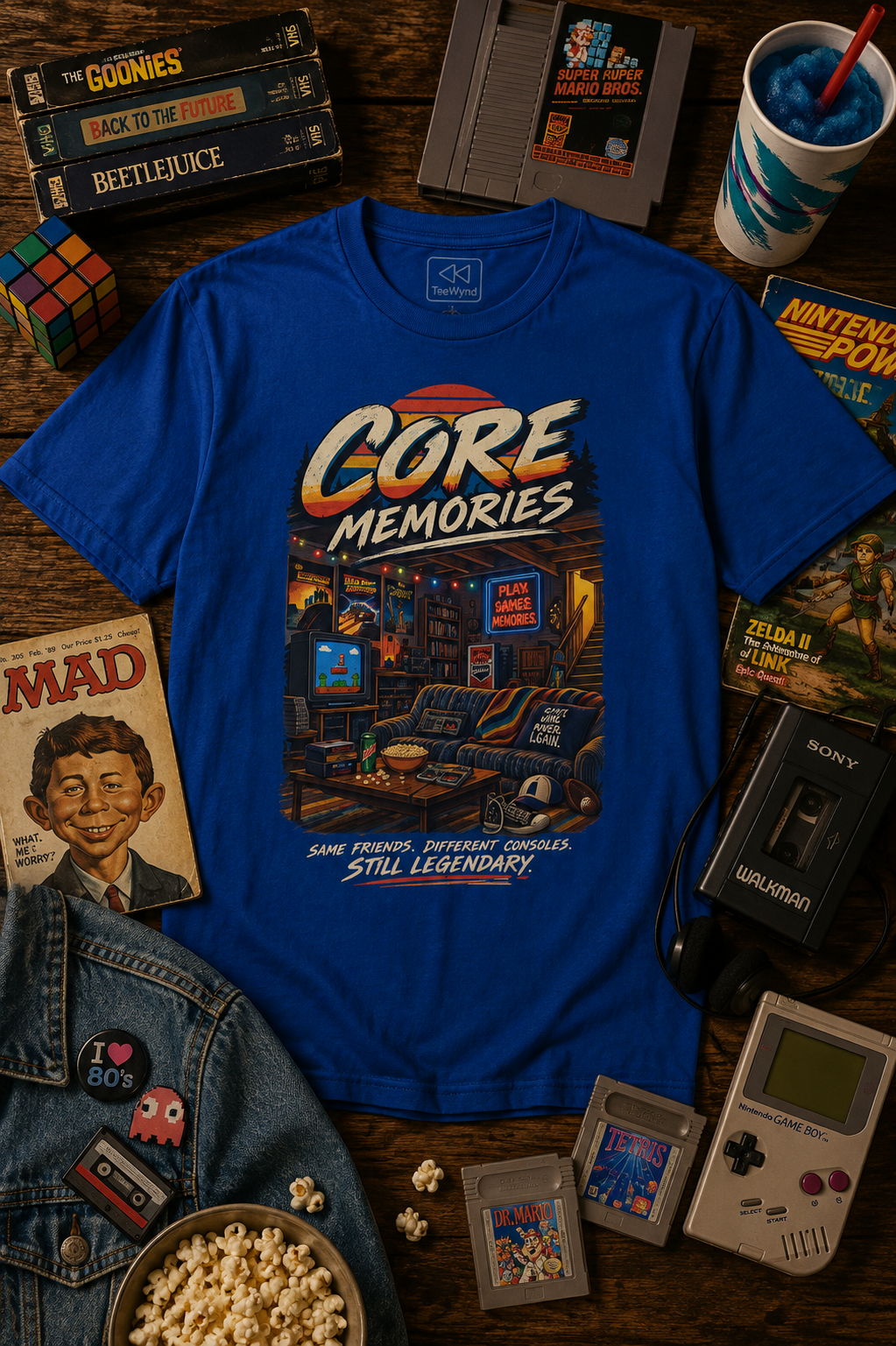 Core Memories T-Shirt — Retro Game Night Graphic Tee