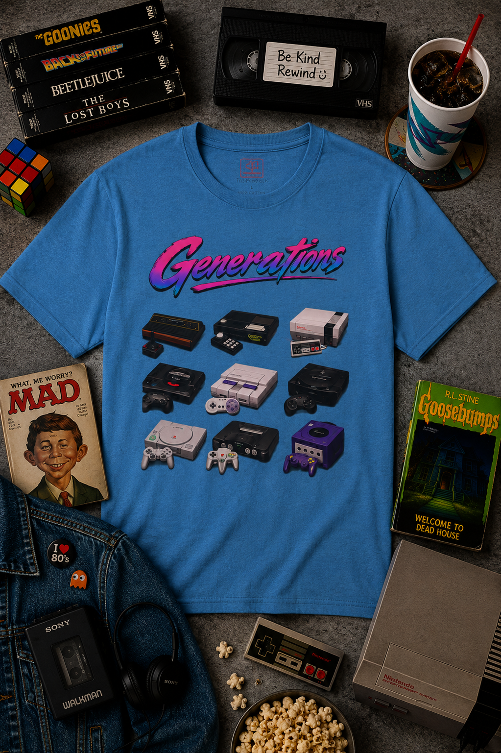 Console Generation Tee — Vintage Console Graphic T-Shirt