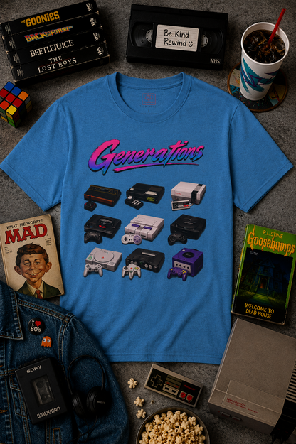 Console Generation Tee — Vintage Console Graphic T-Shirt