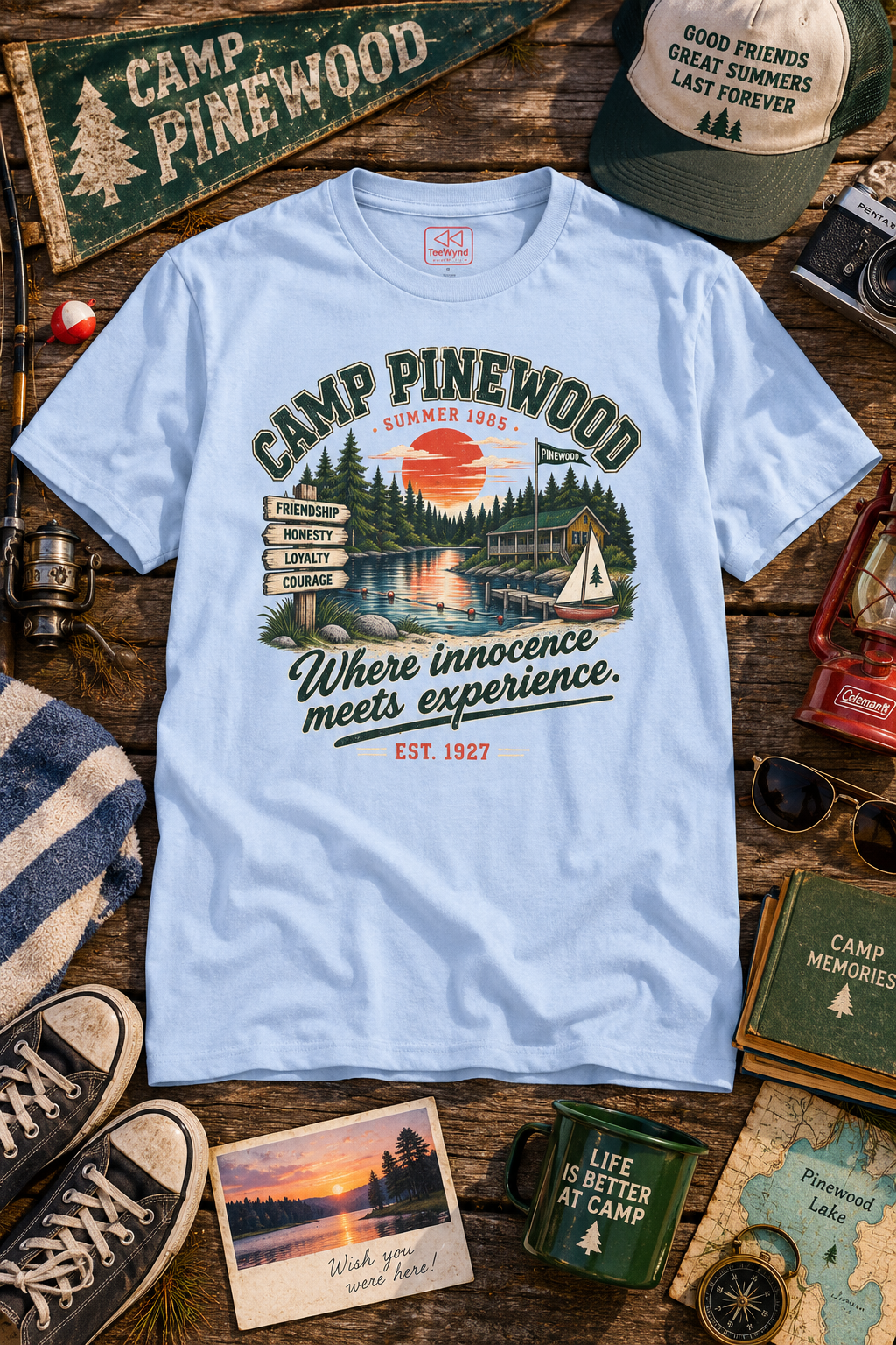 Poison Ivy Camp Pinewood T-Shirt — Vintage Summer Camp Tee