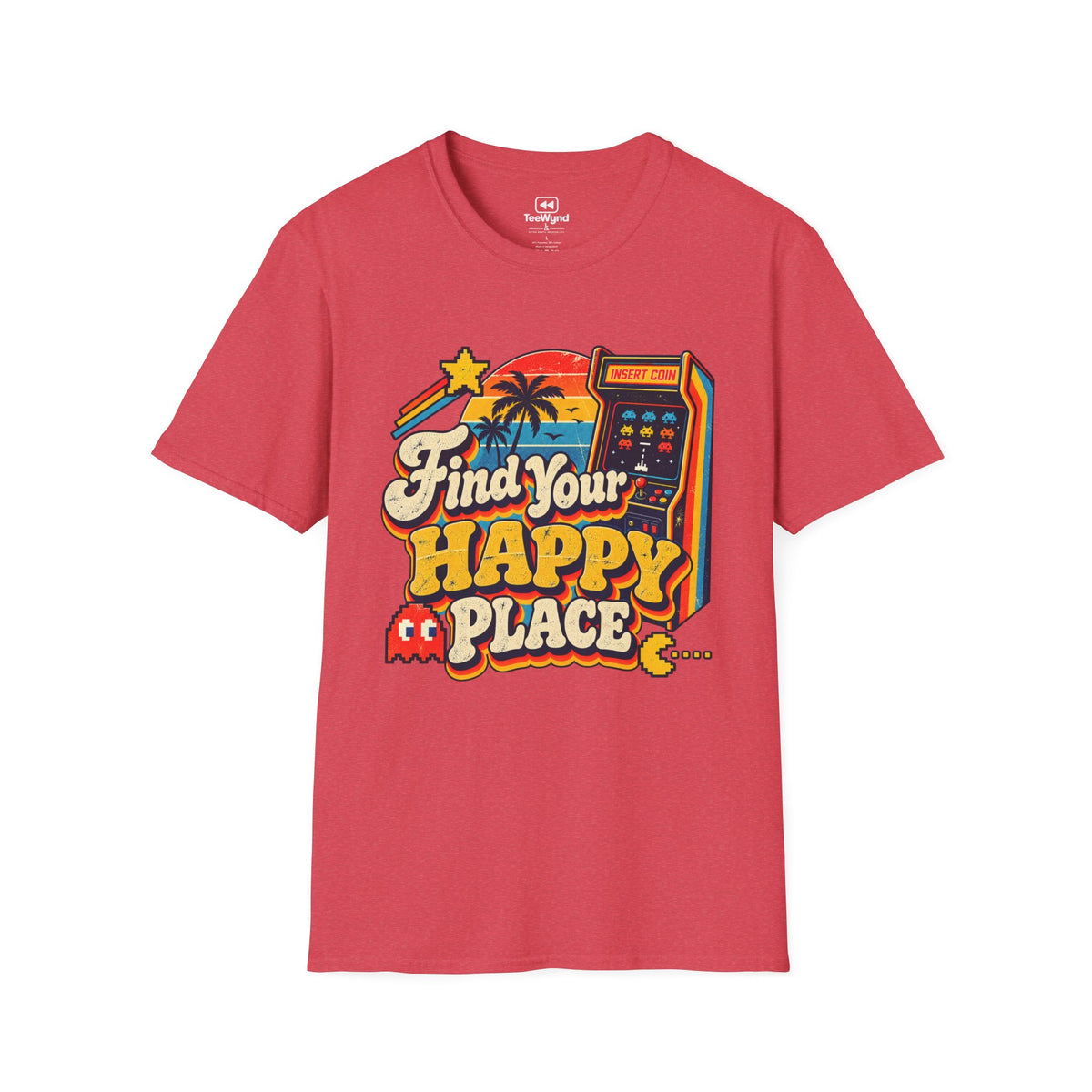 Retro Arcade “Find Your Happy Place” T-Shirt