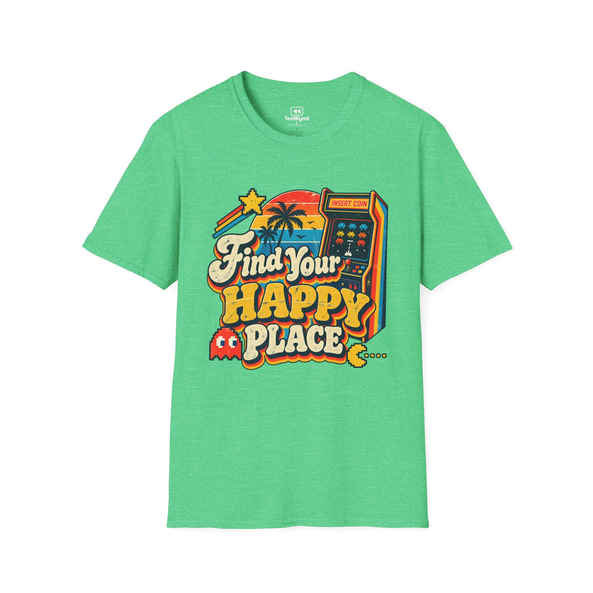 Retro Arcade “Find Your Happy Place” T-Shirt