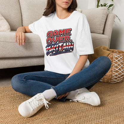 Game Over Britain T-Shirt — Retro Pixel Union Jack Graphic Tee