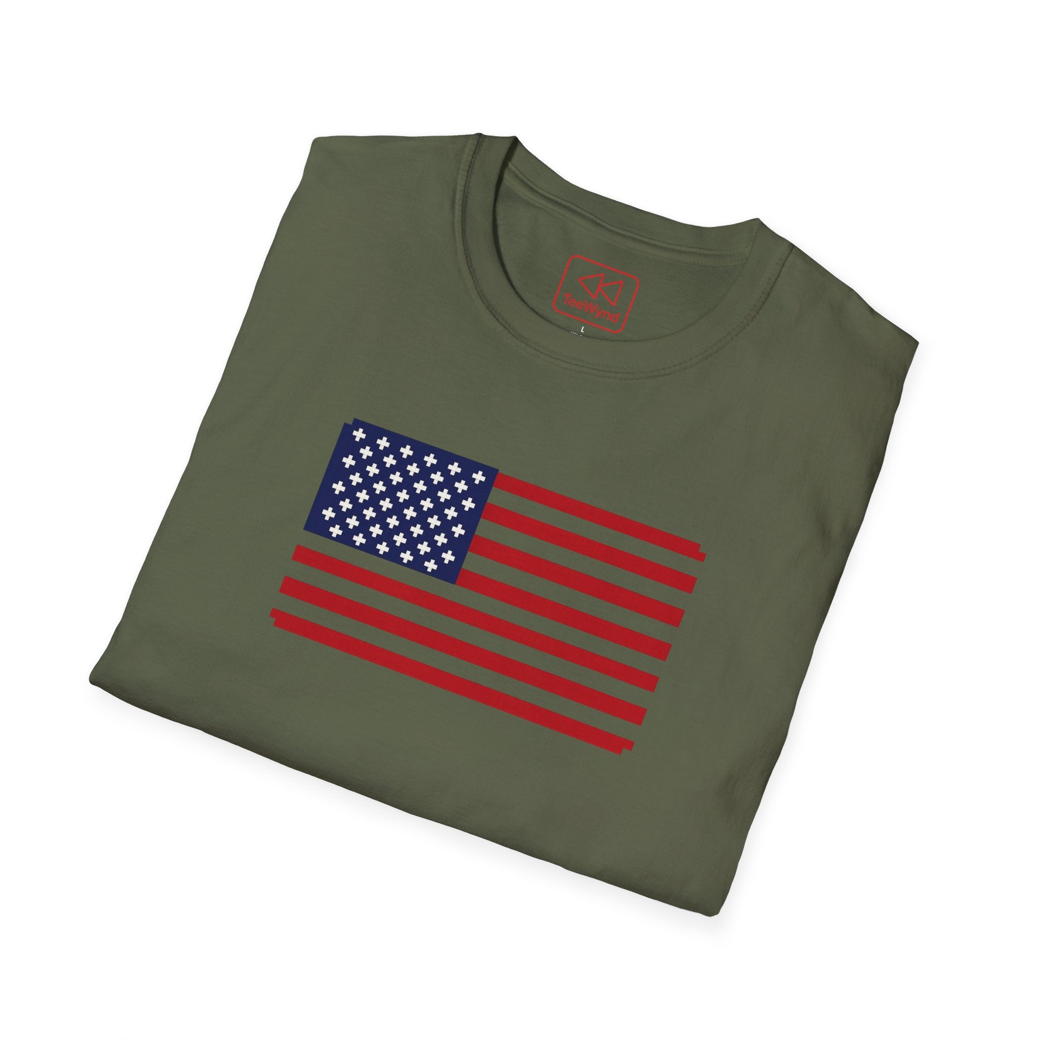 8-Bit American Flag T-Shirt