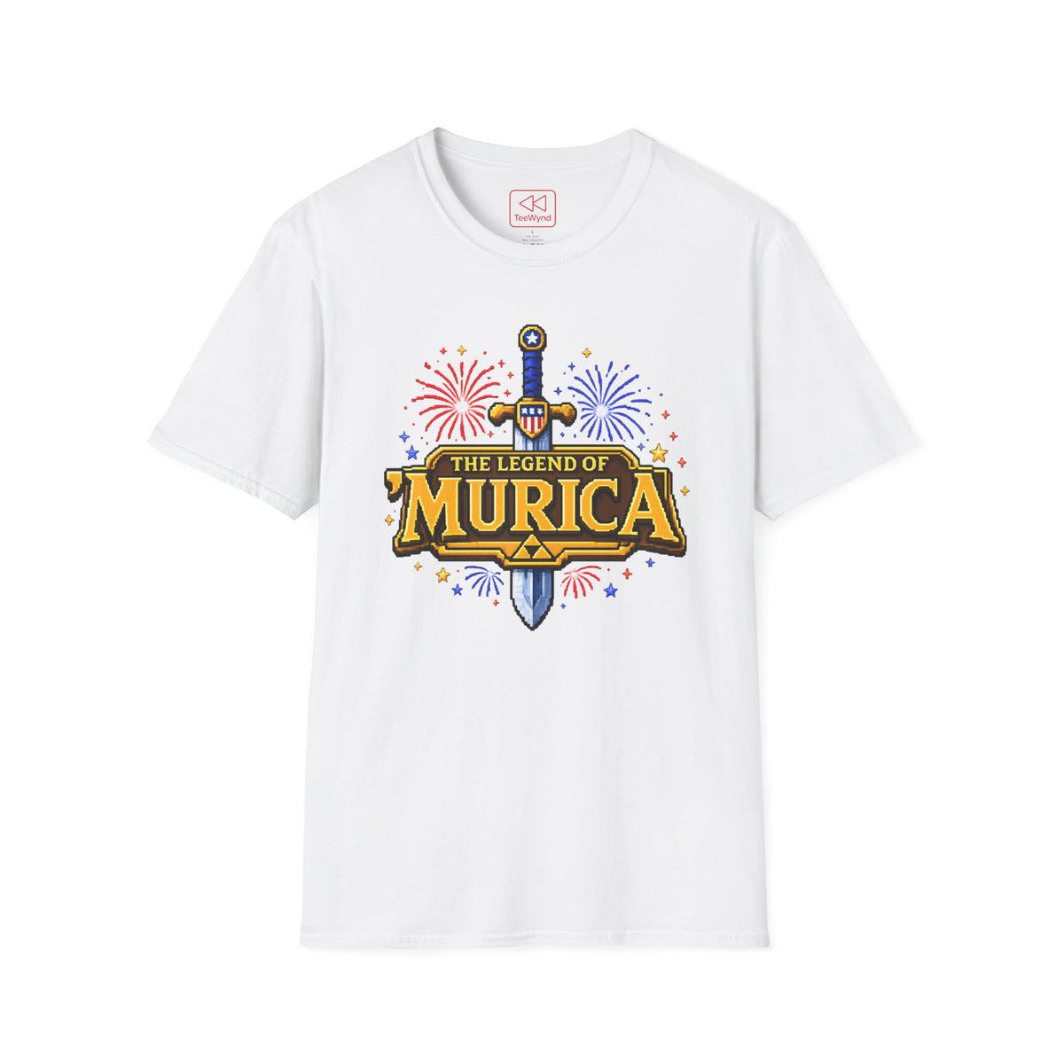 The Legend of 'Murica T‑Shirt — Patriotic Sword & Fireworks Tee