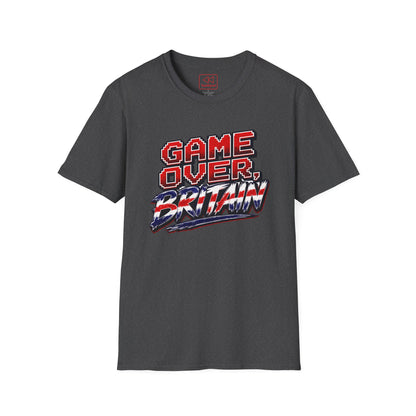 Game Over Britain T-Shirt — Retro Pixel Union Jack Graphic Tee
