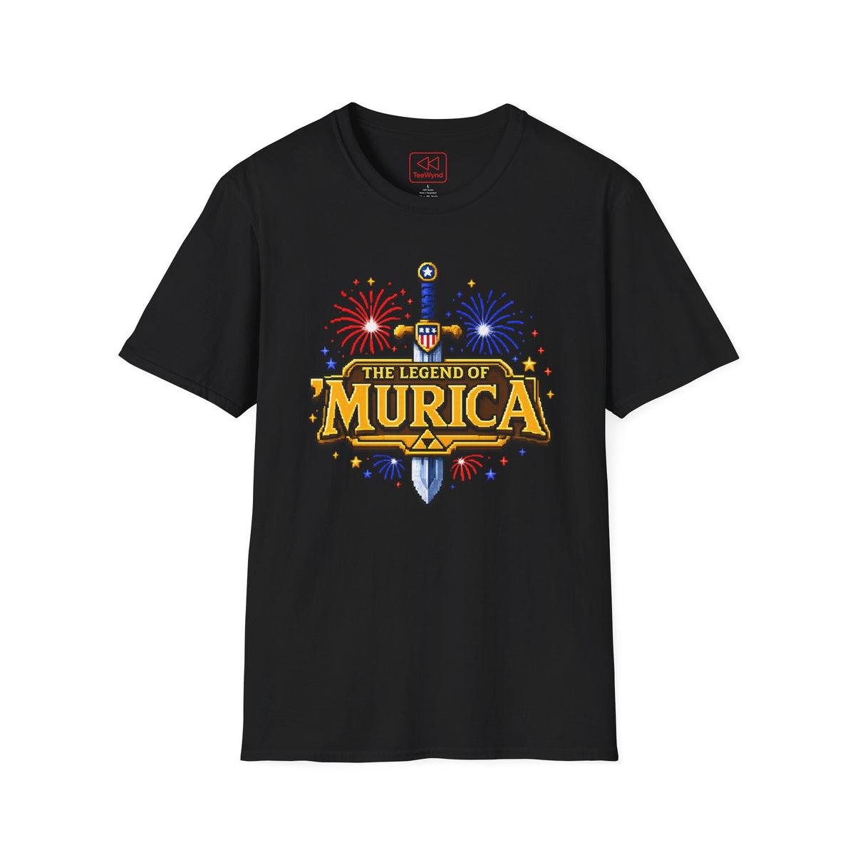 The Legend of 'Murica T‑Shirt — Patriotic Sword & Fireworks Tee