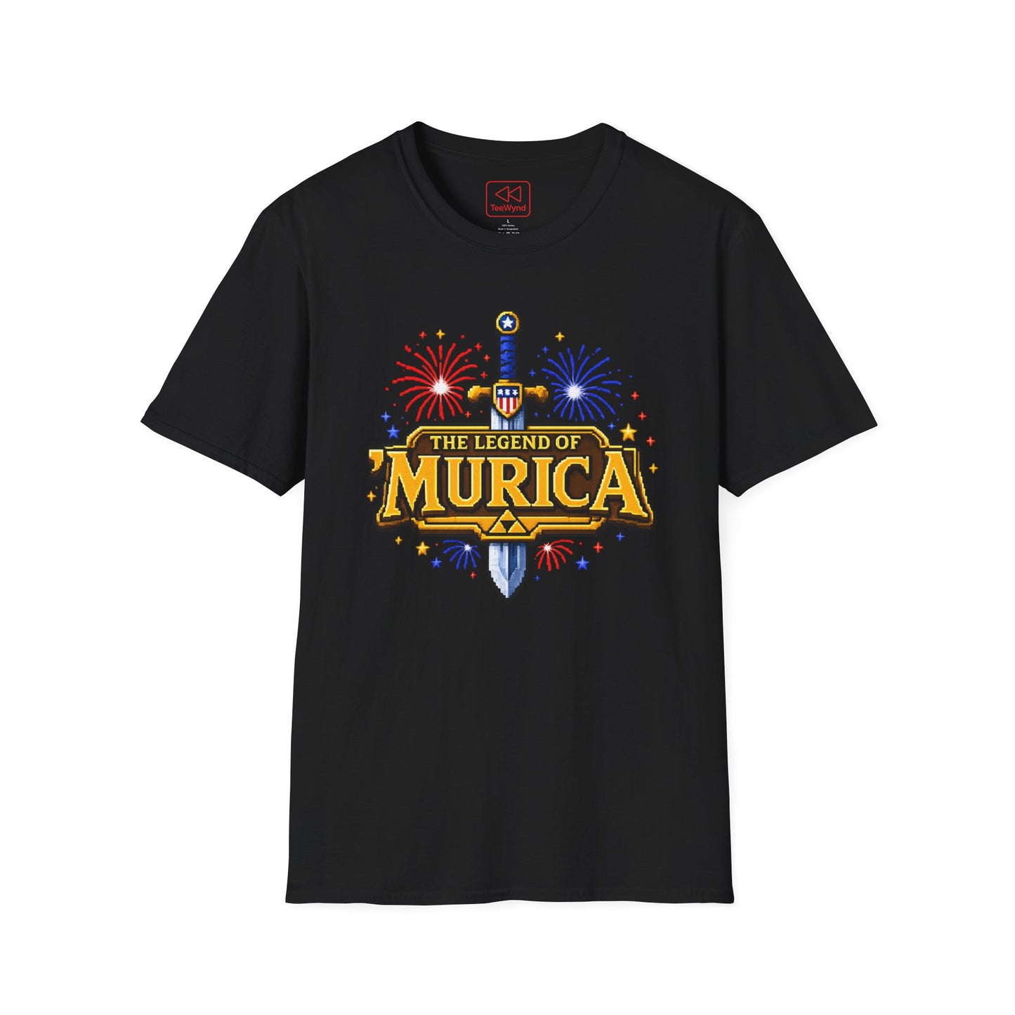 The Legend of 'Murica T‑Shirt — Patriotic Sword & Fireworks Tee