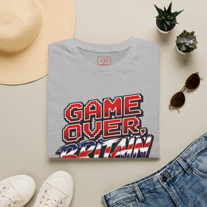 Game Over Britain T-Shirt — Retro Pixel Union Jack Graphic Tee