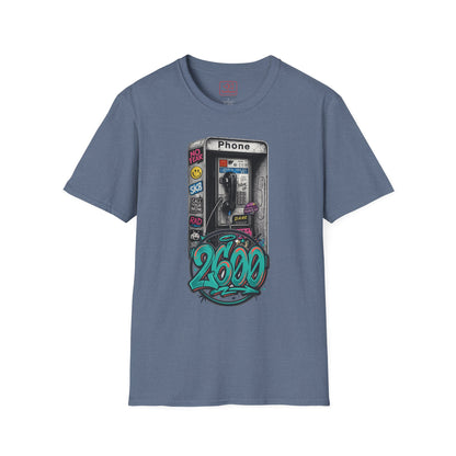 Old School Hacker Tee — "2600" Street Art Vintage Pay Phone T-Shirt