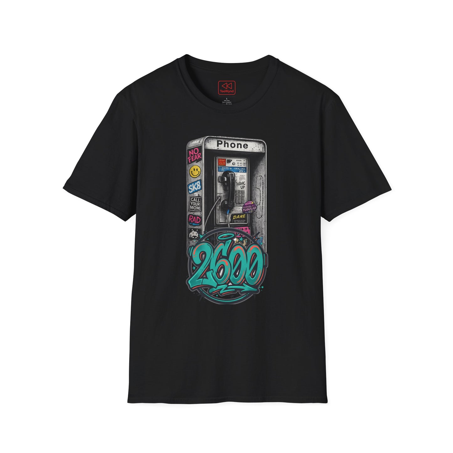 Old School Hacker Tee — "2600" Street Art Vintage Pay Phone T-Shirt