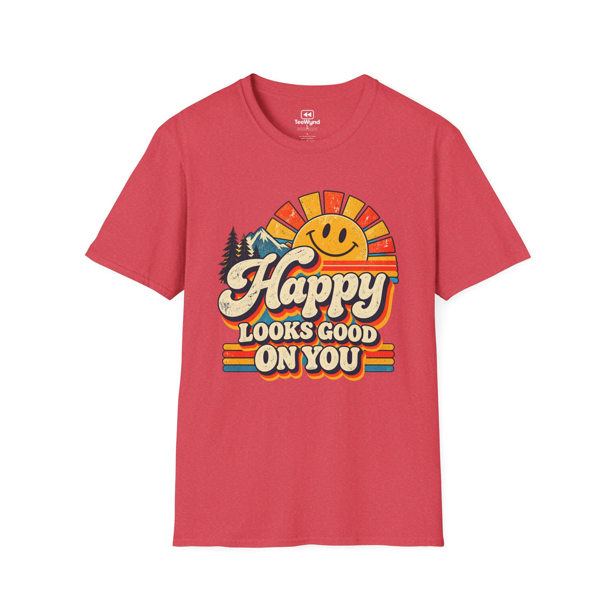 Happy Looks Good On You T-Shirt – Vintage Sunshine Positive Graphic Tee