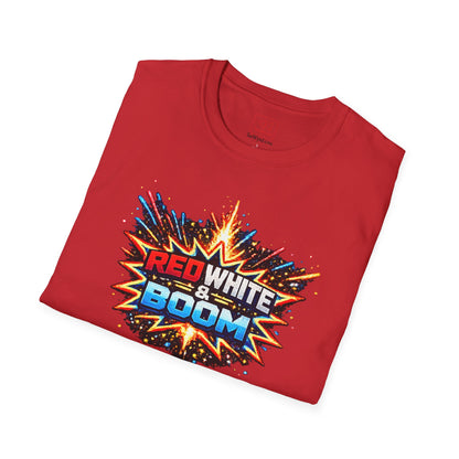 'Red White & Boom' T-Shirt — 4th of July Firework Graphic Tee