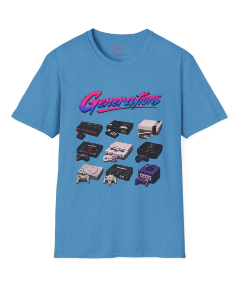 Console Generation Tee — Vintage Console Graphic T-Shirt
