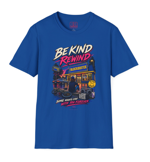 Be Kind Rewind T-Shirt — Retro Movie Store Tee